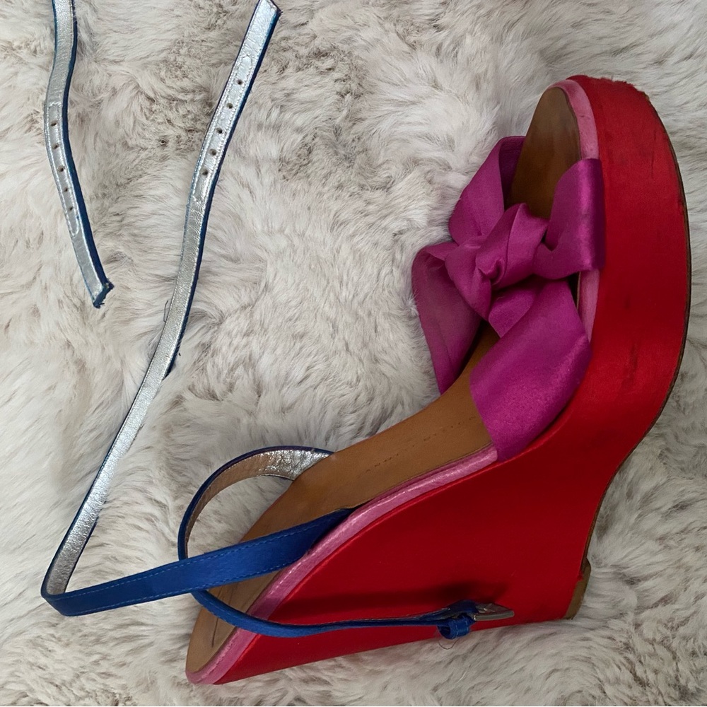 Giuseppe Zanotti Design Satin Multi color Wedges - Picture 3 of 12